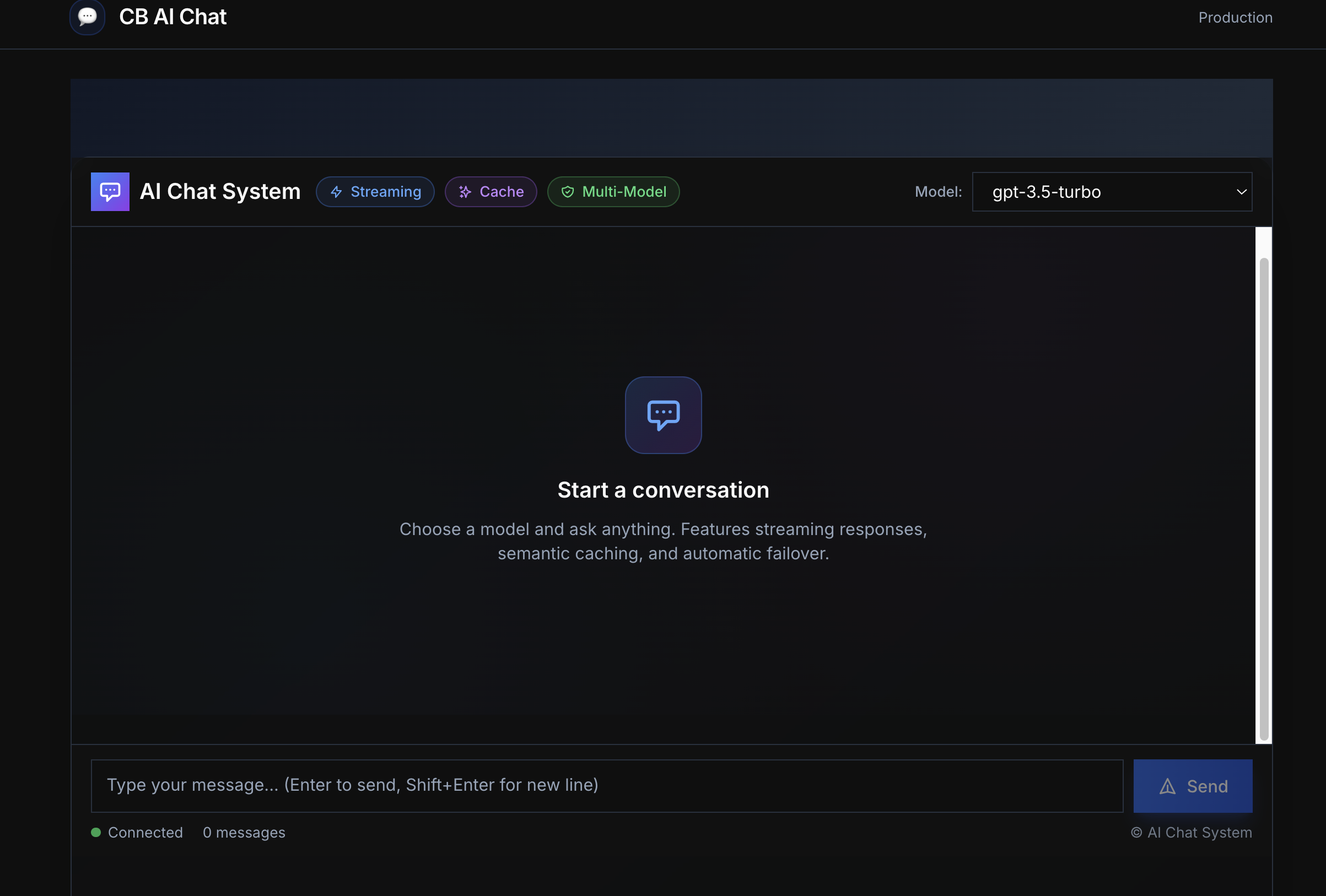 Multi-Tenant Chat Platform Demo Screenshot