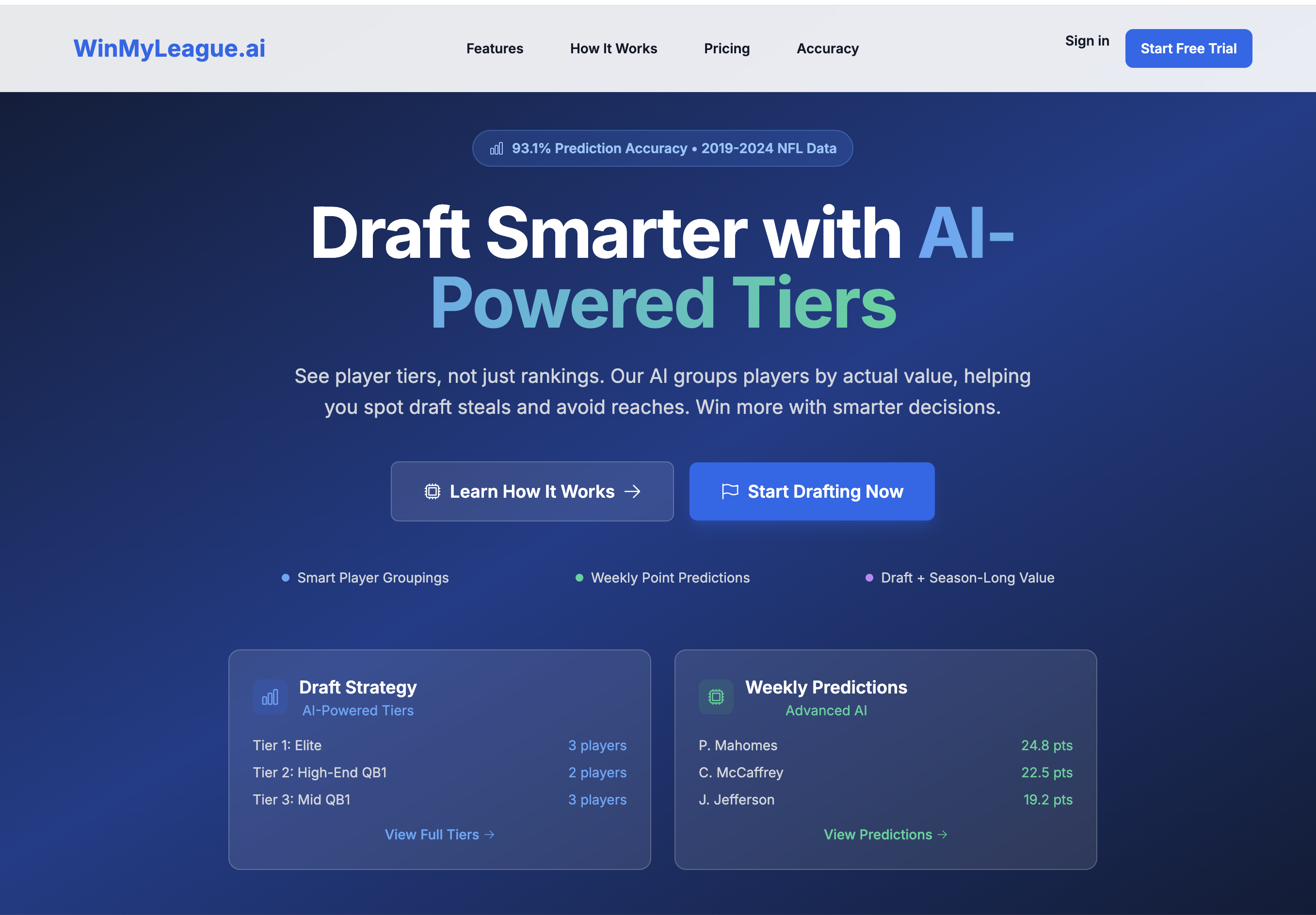 Fantasy Football AI Demo Screenshot